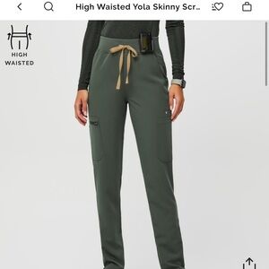 High Waisted Yola Skinny Scrub Pants